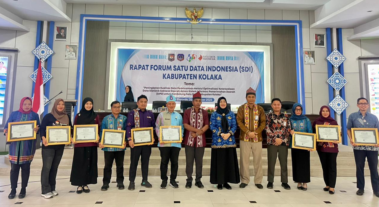 Admin Satu Data DPMPTSP Kolaka Terima Penghargaan dari BPS Kabupaten Kolaka